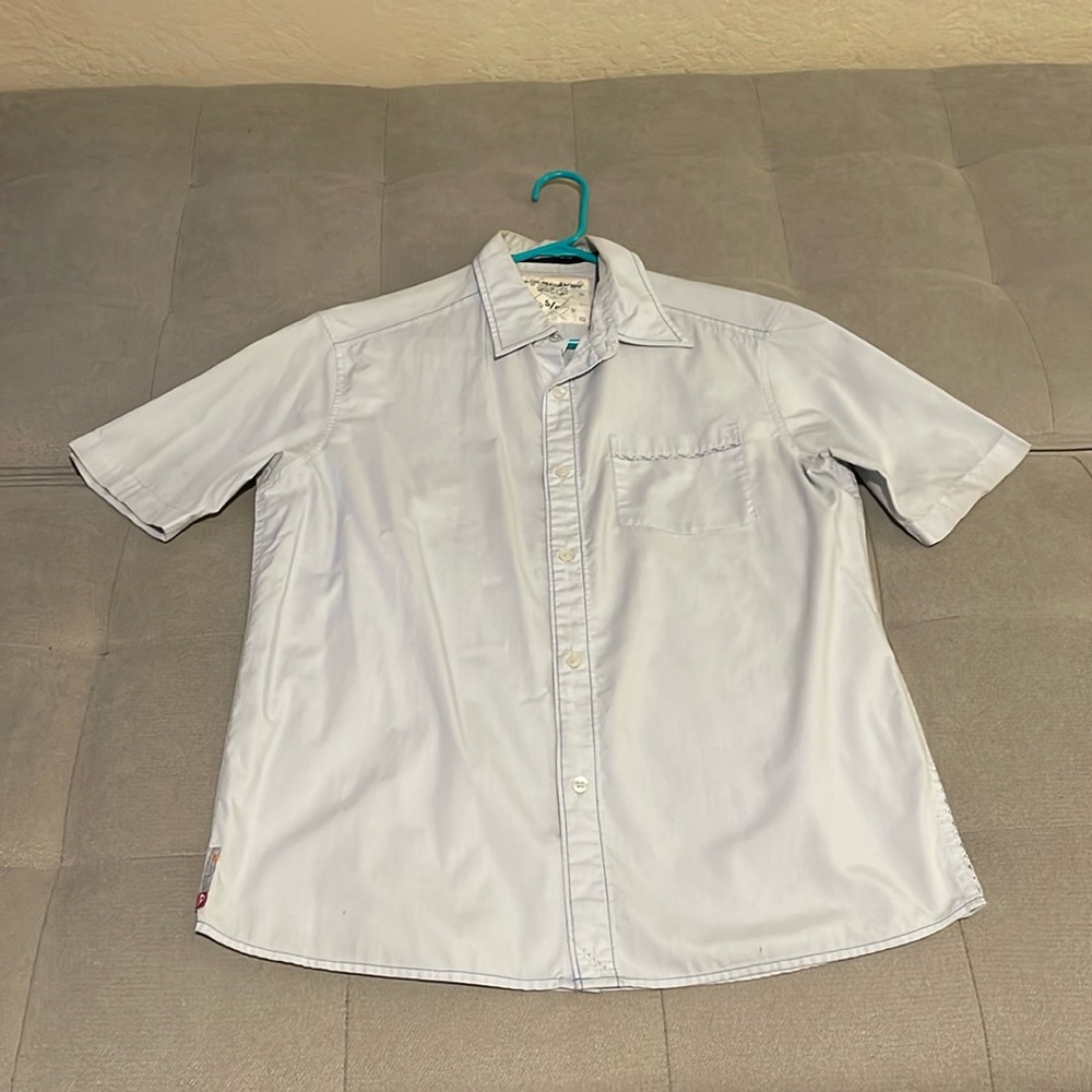Quicksilver, button-down, short, sleeved shirt men’s size small petite